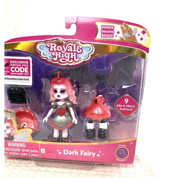 Royale High Dark Fairy 3" Mini Doll & Accessories 2024 Pink 9 Mix Match Fashions - Picture 4 of 9